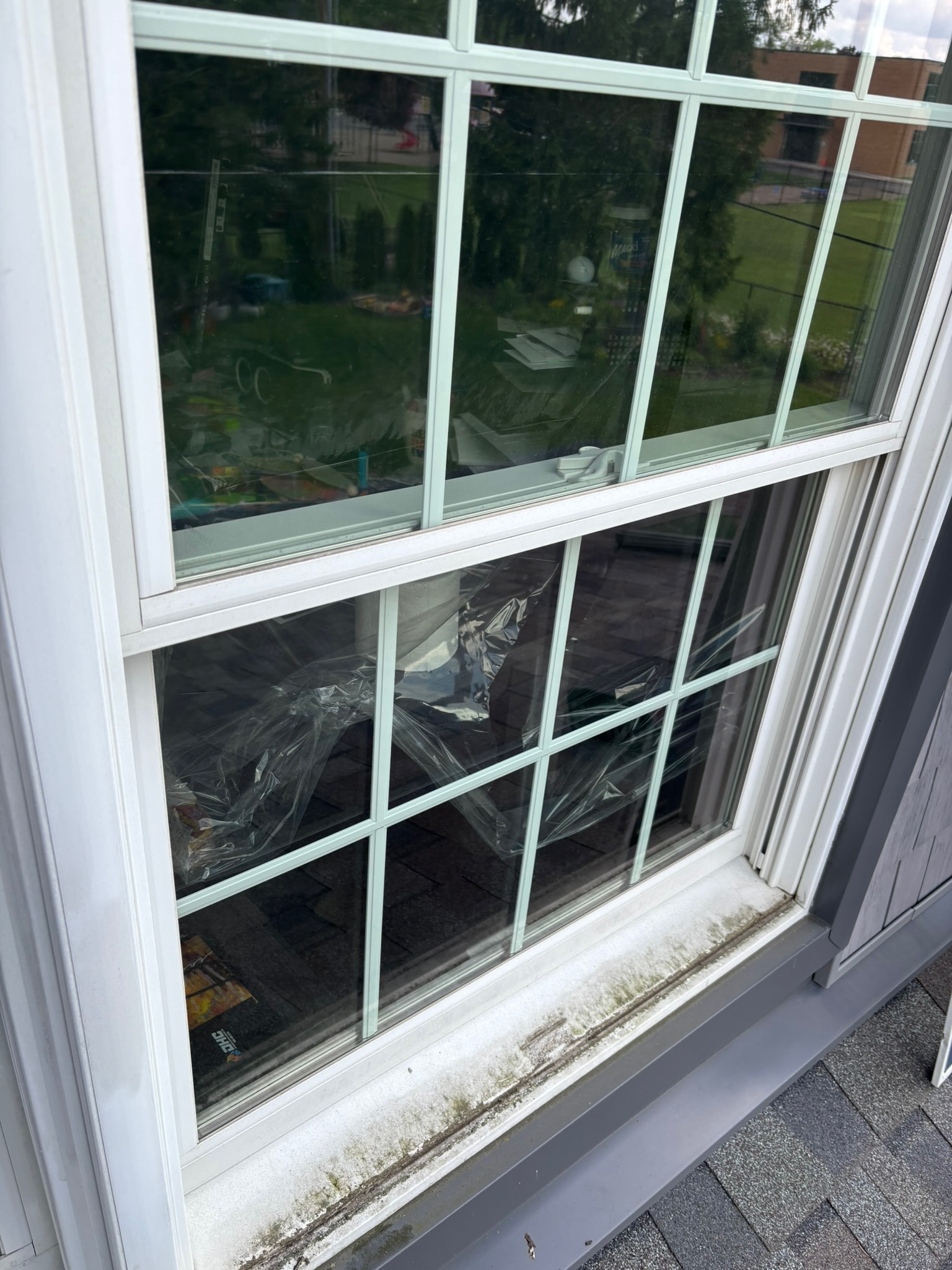 Before window cleaning